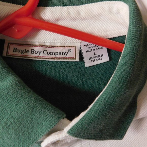 Bugle Boy Company Striped Polo Shirt Short Sleeves Vintage - Picture 4 of 6